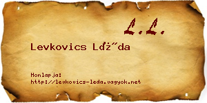 Levkovics Léda névjegykártya